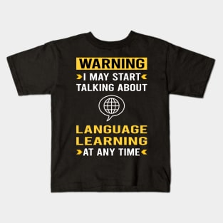 Warning Language Learning Kids T-Shirt